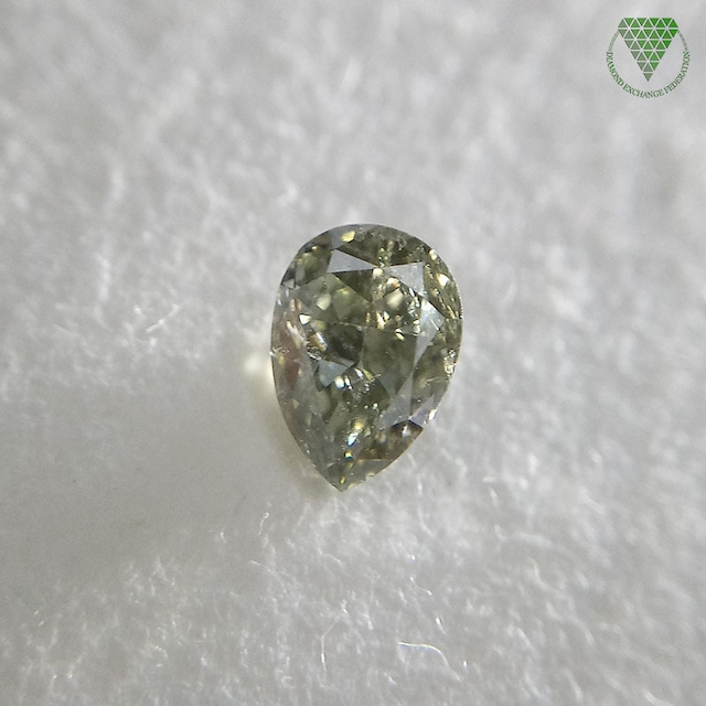 0.193 ct FANCY DARK GRAY GREEN I1 CGL 天然 グレー  グリーン ダイヤモンド ルース ペアシェイプ