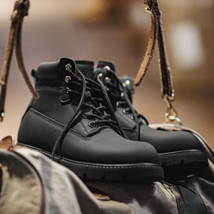 Black Plush Lining Ankle Boots / ブラック プラッシュライニングアンクル ブーツ