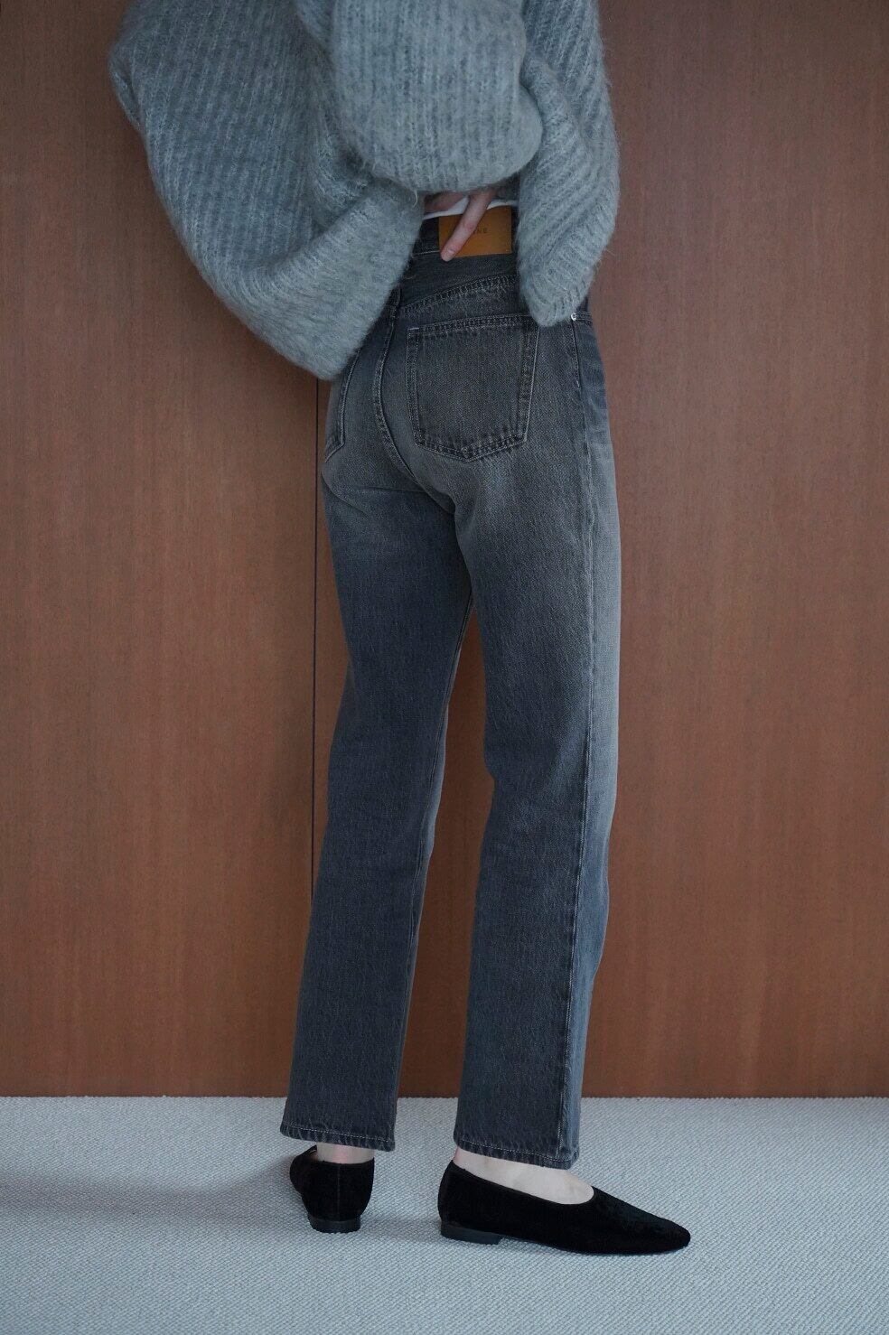 CLANE  明日まで掲載CENTER PRESS STRAIGHT DENIM