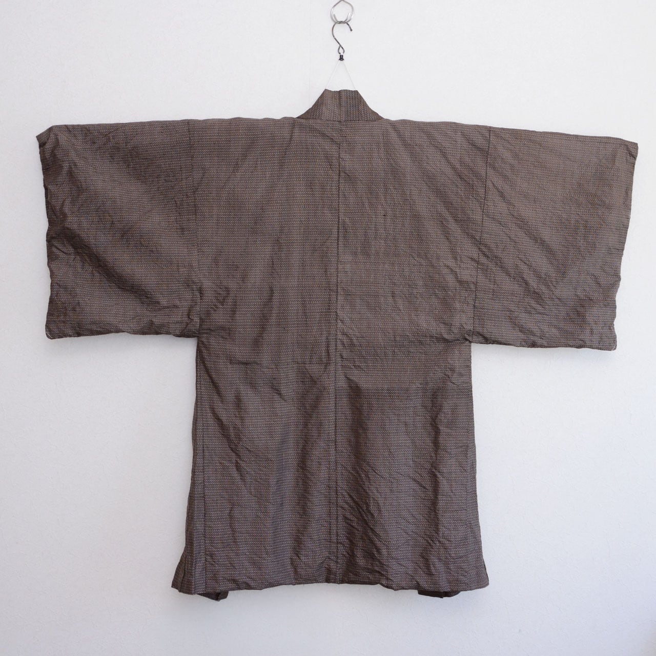 男性用羽織 / 茶道具柄絵羽裏・小紋 / シルクブレンド / ジャパン