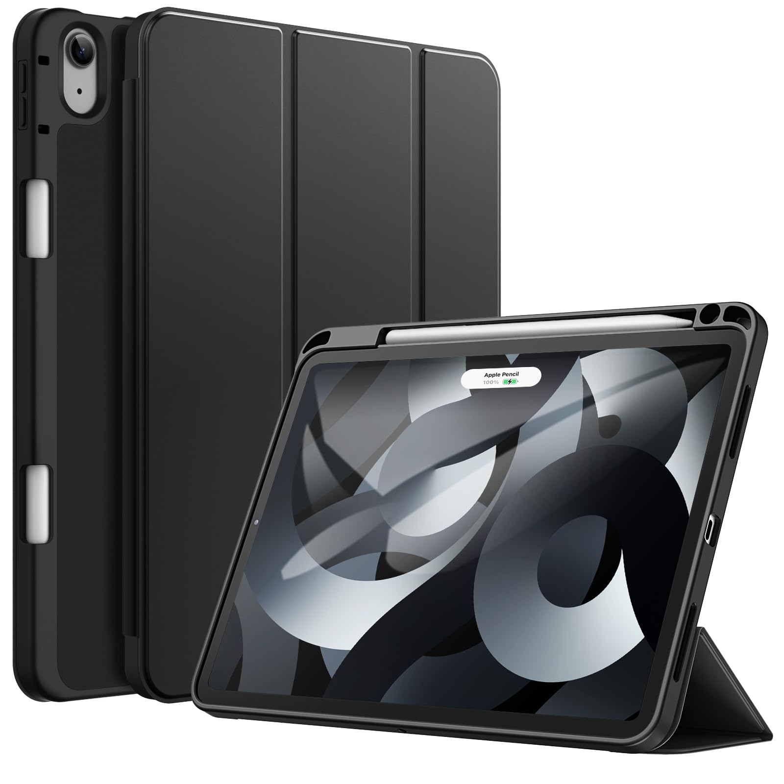 JETech iPad Air 11インチ M4/M3/M2・Air 5/4用 ケースカバー (ブラック)