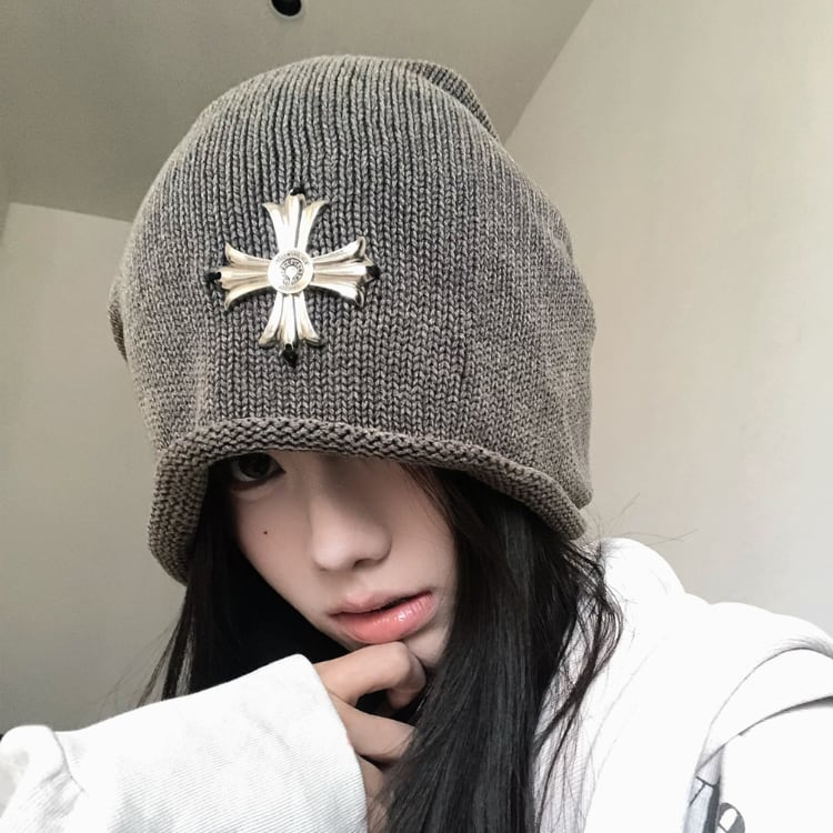 クロスモチーフ メタルピン ニットビーニー ◆4col L00117