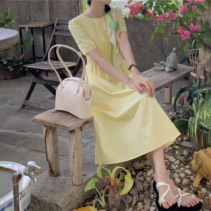 ドレス サマーシャツ スカート ウェスト薄手ロング 大人ガーリー スウィート キュート カジュアル 夏物 萌量不足78705356828