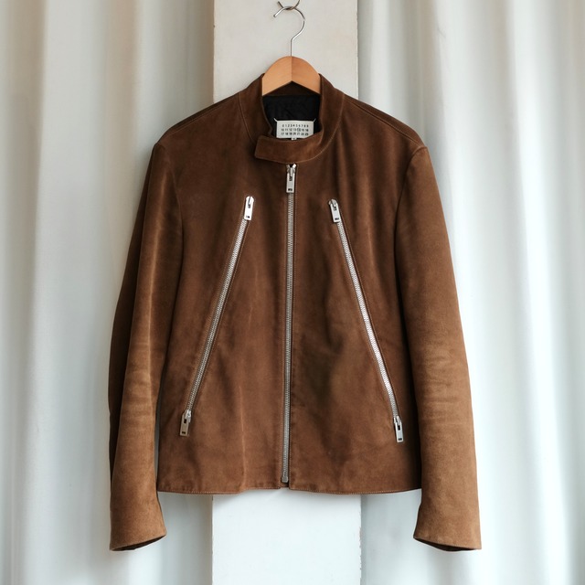 Maison Margiela 16SS SUEDE 5ZIP RIDERS JACKET