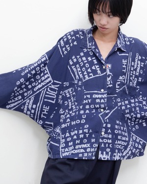 1980-90s abstract typographic dolman shirt