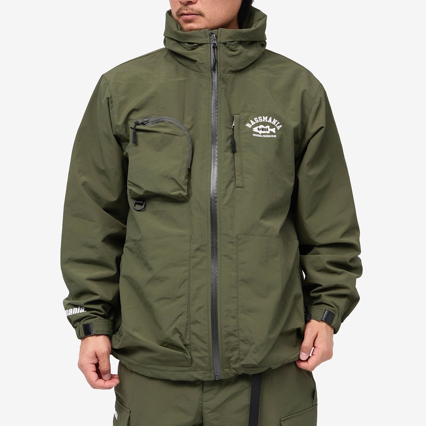 DeepRangebybassmania】2Layer Fishing Gimmick Nylon Jacket［KHAKI