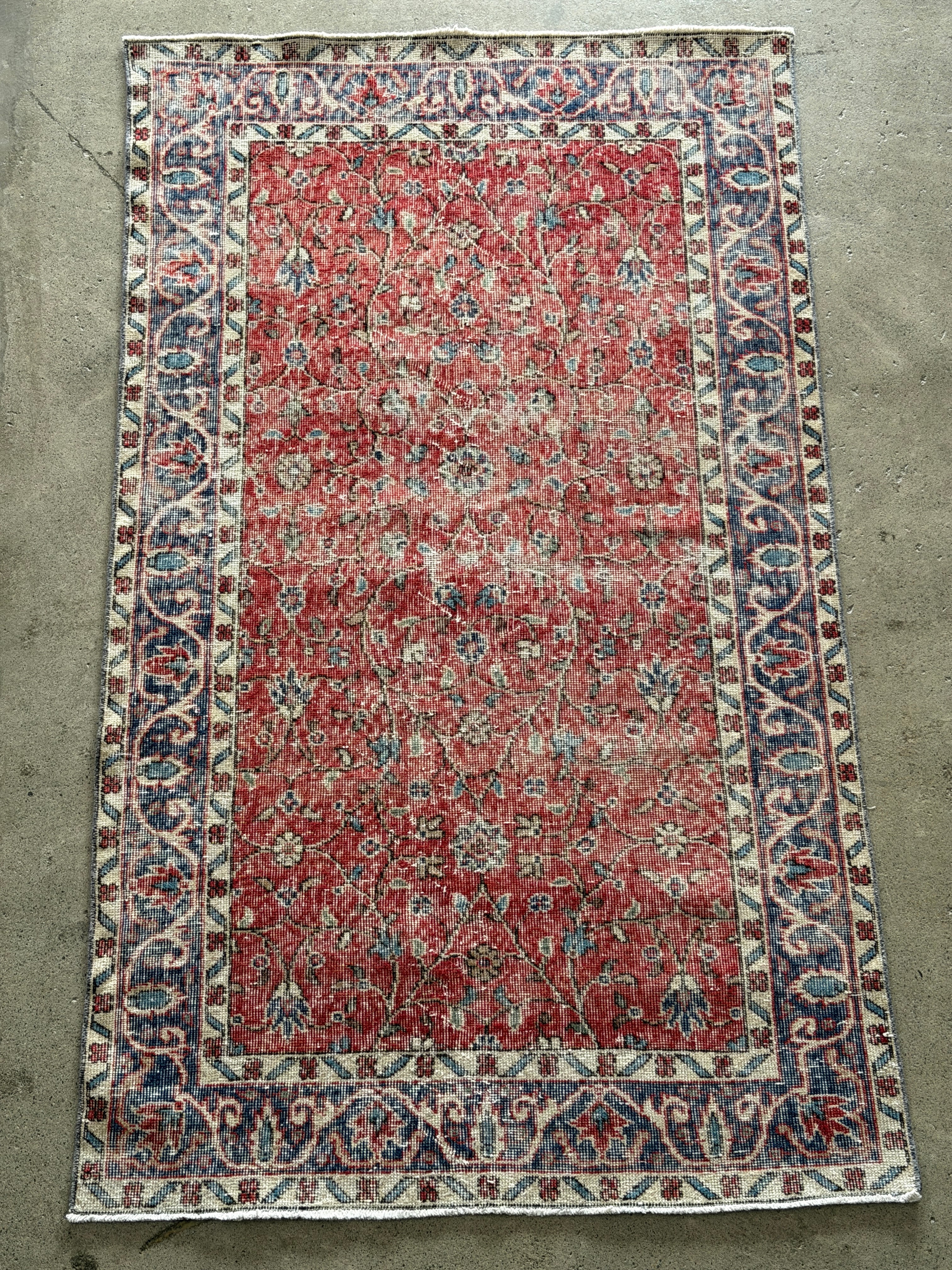 【送料込み】ヴィンテージ トルコラグ イスパルタ絨毯 117x201 TRB3918