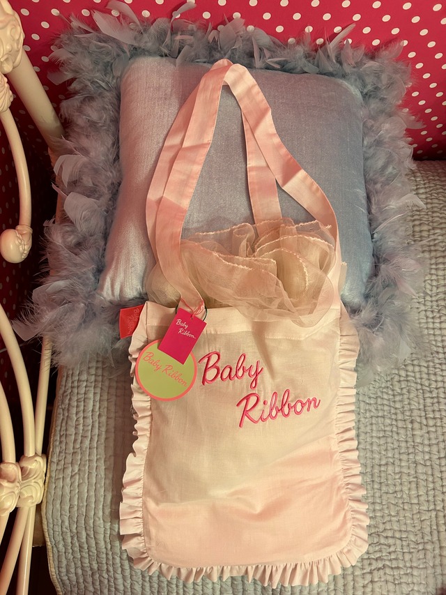 フリル付き布エコBagピンク　（240907）　