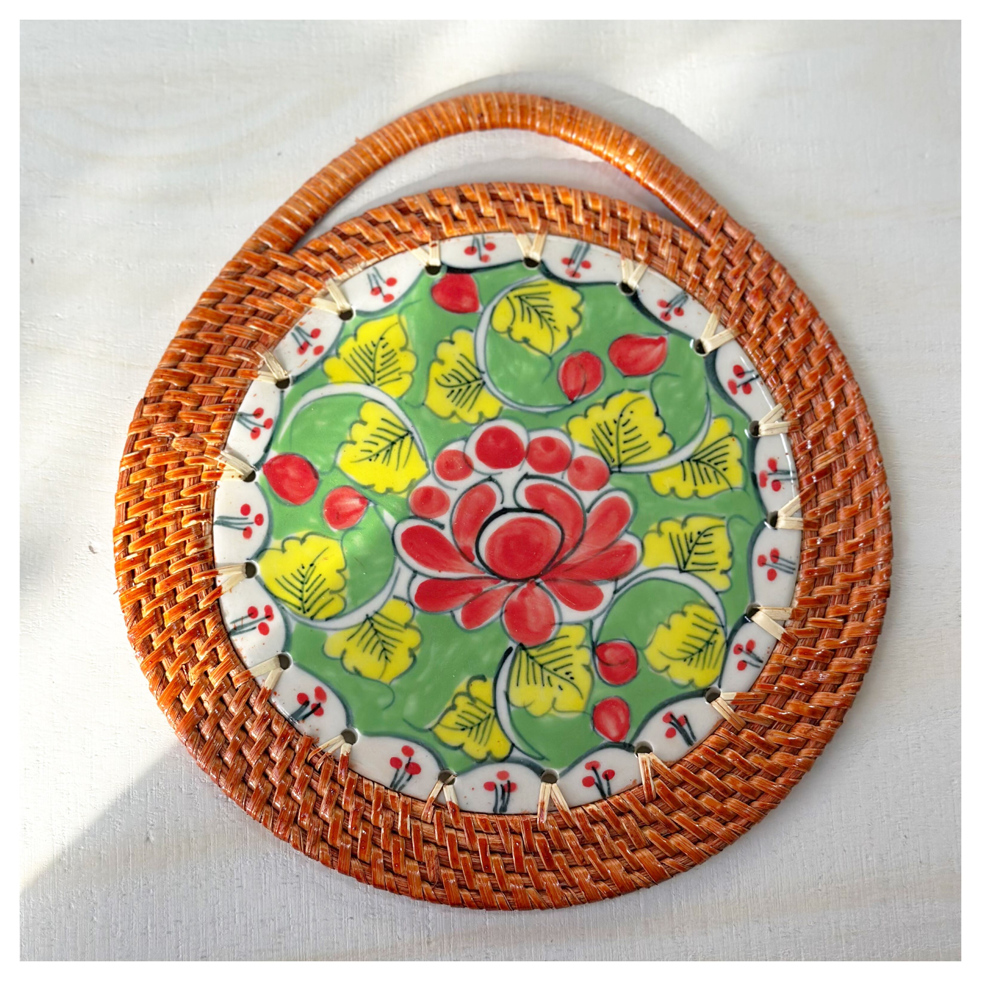 ベトナムのバッチャン焼き 雫柄 雫型プレート 耐熱 | Kc-Labo's shop