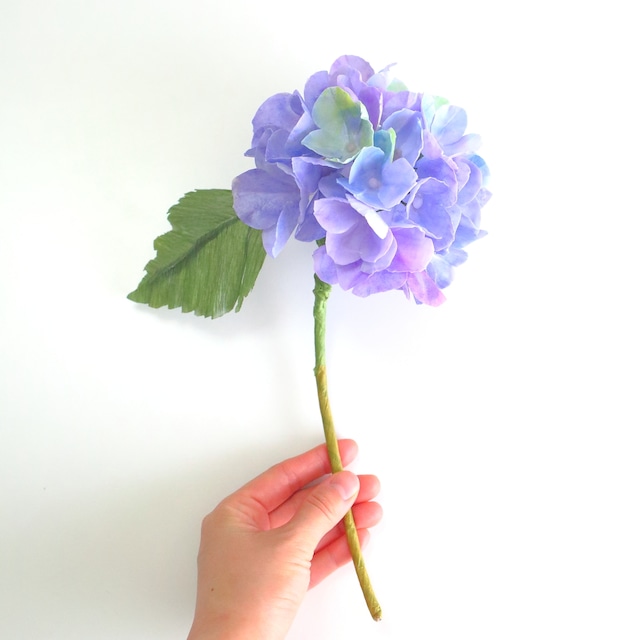 ＼本物みたいなペーパーフラワー／　紫陽花　枯れないお花 アジサイ 手作り ハンドメイド 造花｜誕生日 プレゼント フラワーギフト インテリアにお勧め　　