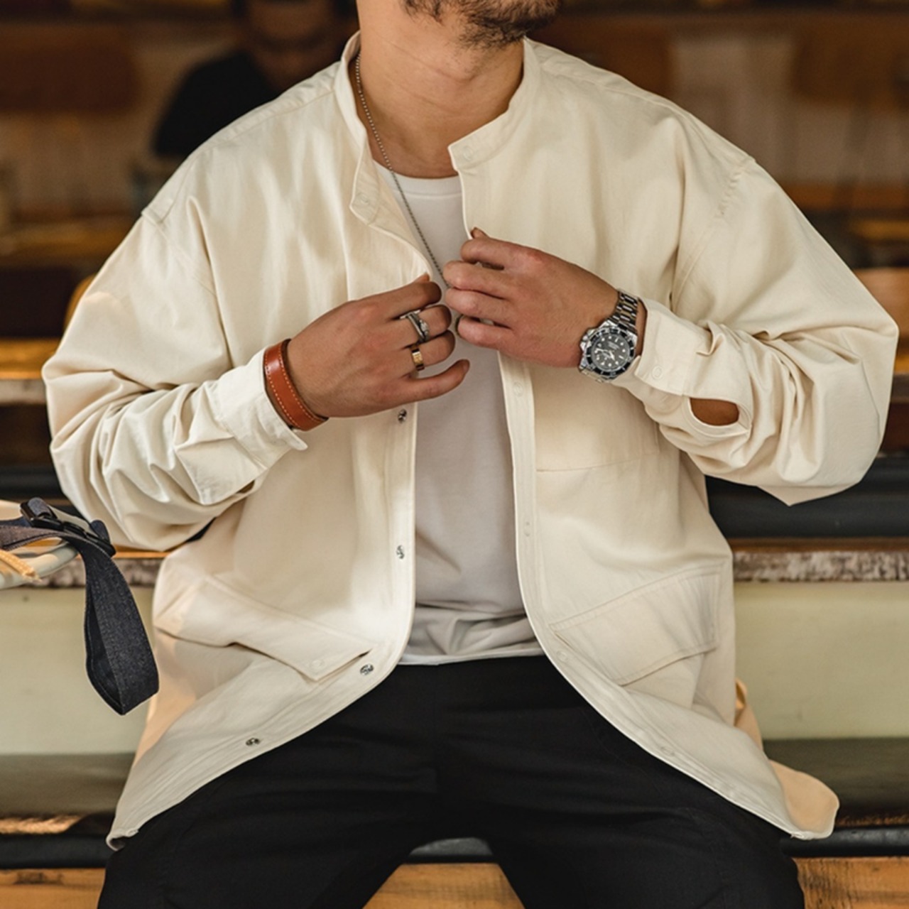 Long Sleeve Shirt Jacket ◇2color H0155