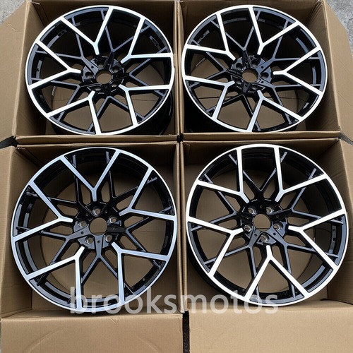 22インチ  NEW スタイル ブラック ホイール   BMW X5 E70 F15 X6 E71 F16 5X120 795 4 本セット BRN-1464