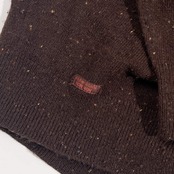 アンゴラ混 Mademoiselle NON NON マドモアゼルノンノン タートルネック ネップ ニット セーター L/ブラウン系 レディース