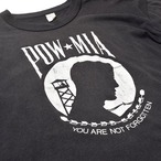 80s POW MIA USA製 メッセージ プリントTシャツ ブラック