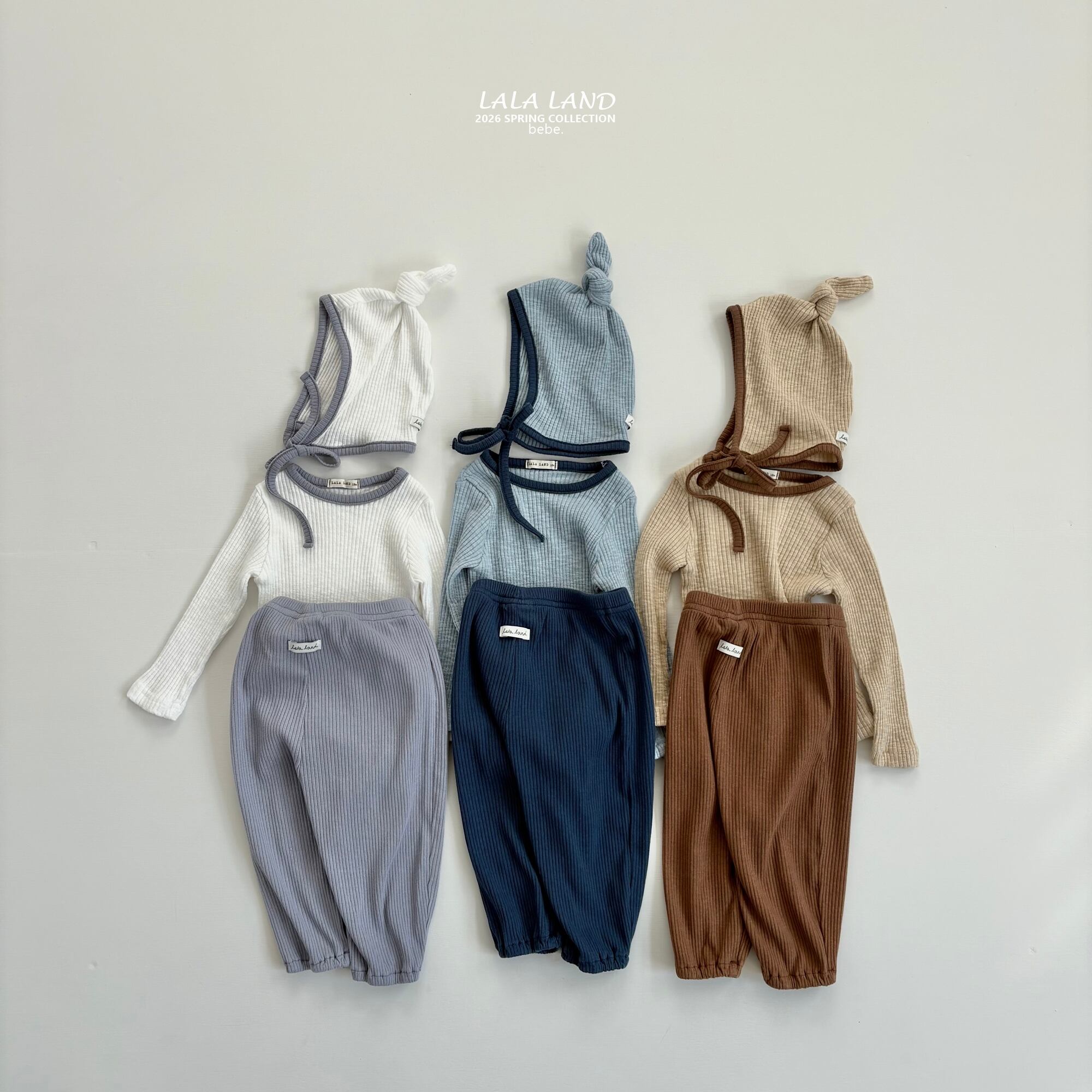 【予約】b. Modal Rib Top & Bottom Set