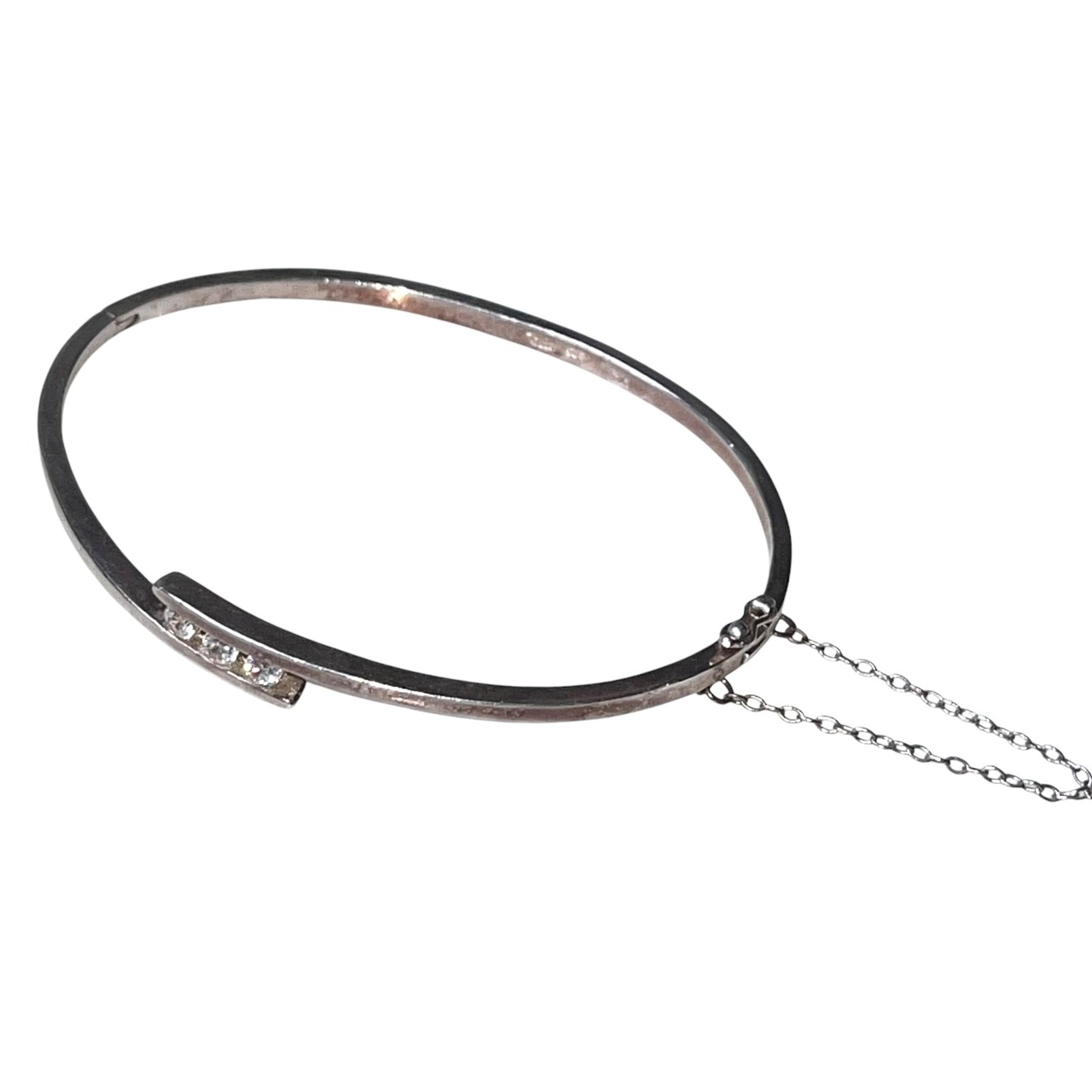vintage silver narrow bangle
