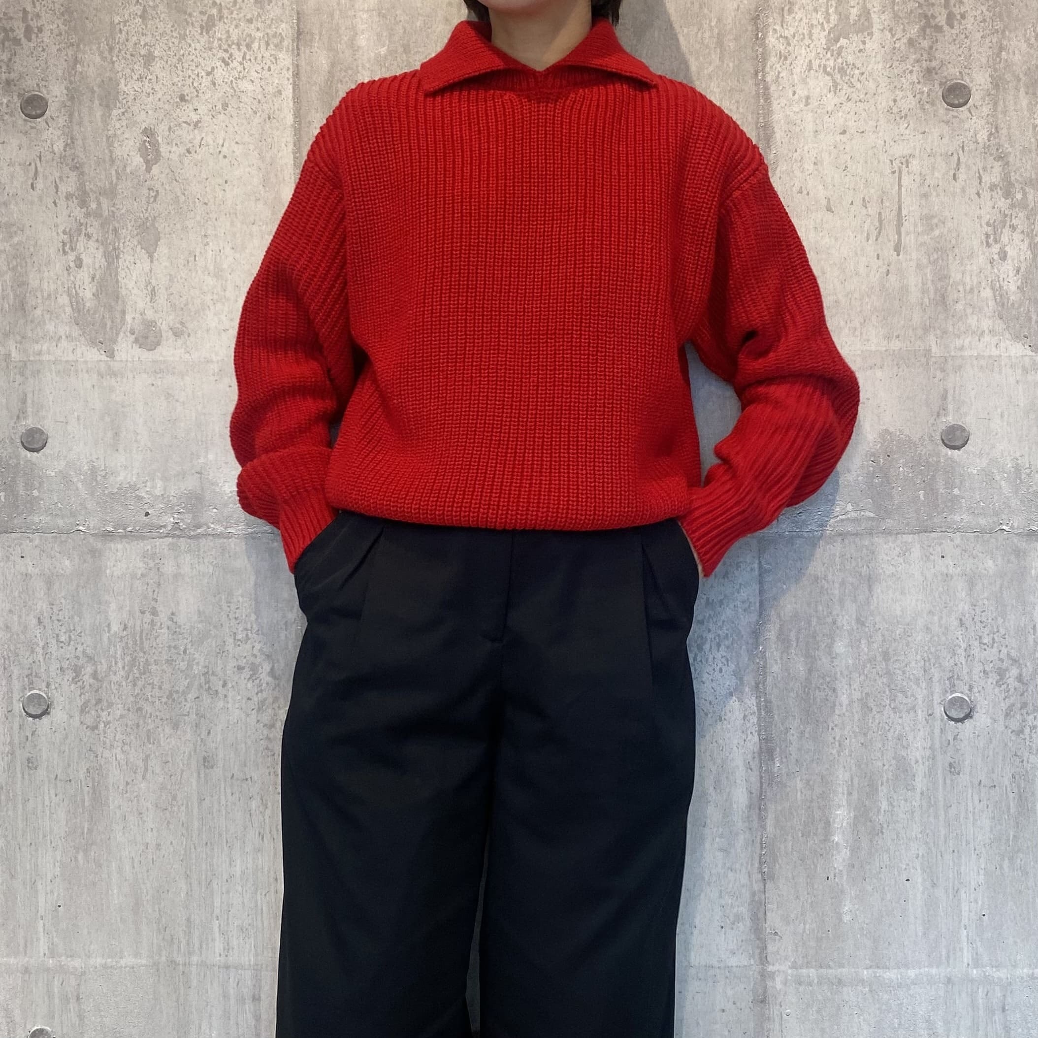 ♢【MEYAME】COLLAR SHORT KNIT カラーショートニット メヤメ MEY-1916 