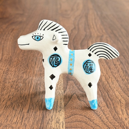 山口祥治　干支フィギュア 午（ウマ）「ウマジャロウ UJ-249」 工房：喜鶴製陶（有田焼）