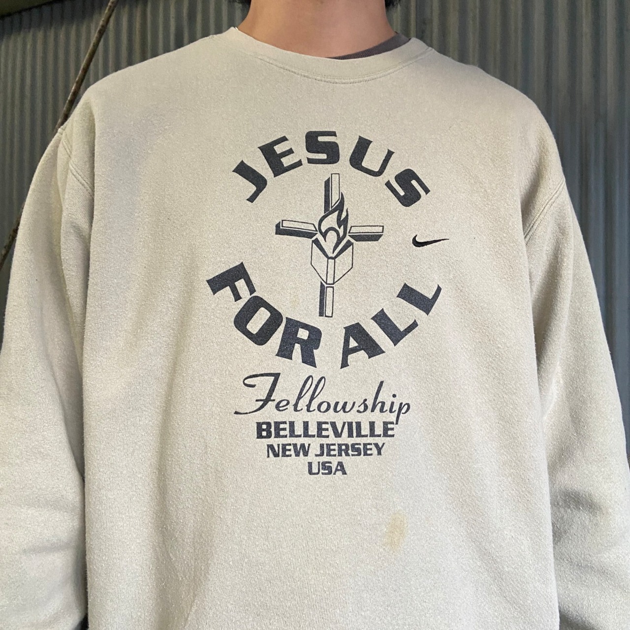 90〜00年代 NIKE ナイキ JESUS FOR ALL スウェット トレーナー メンズL 