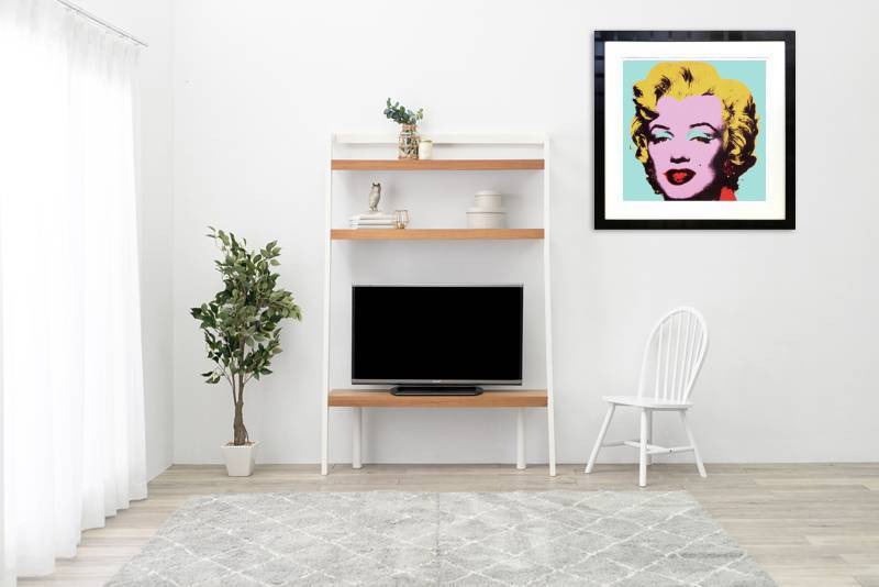 ポップアートフレーム アンディウォーホル (ブルー マリリン) モンロー