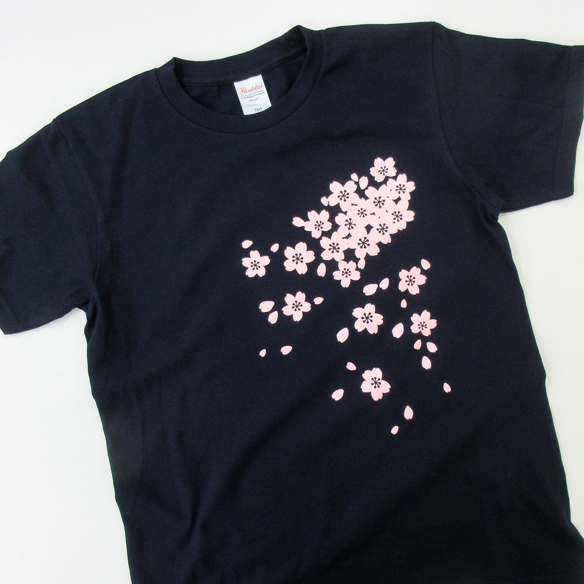 【LOW IQ 01】花柄LOWデザイン黒Tシャツ/XL 桜 さくら Tシャツ fw01 和柄 お土産 海外 日本 春の花 | 幸服屋さん