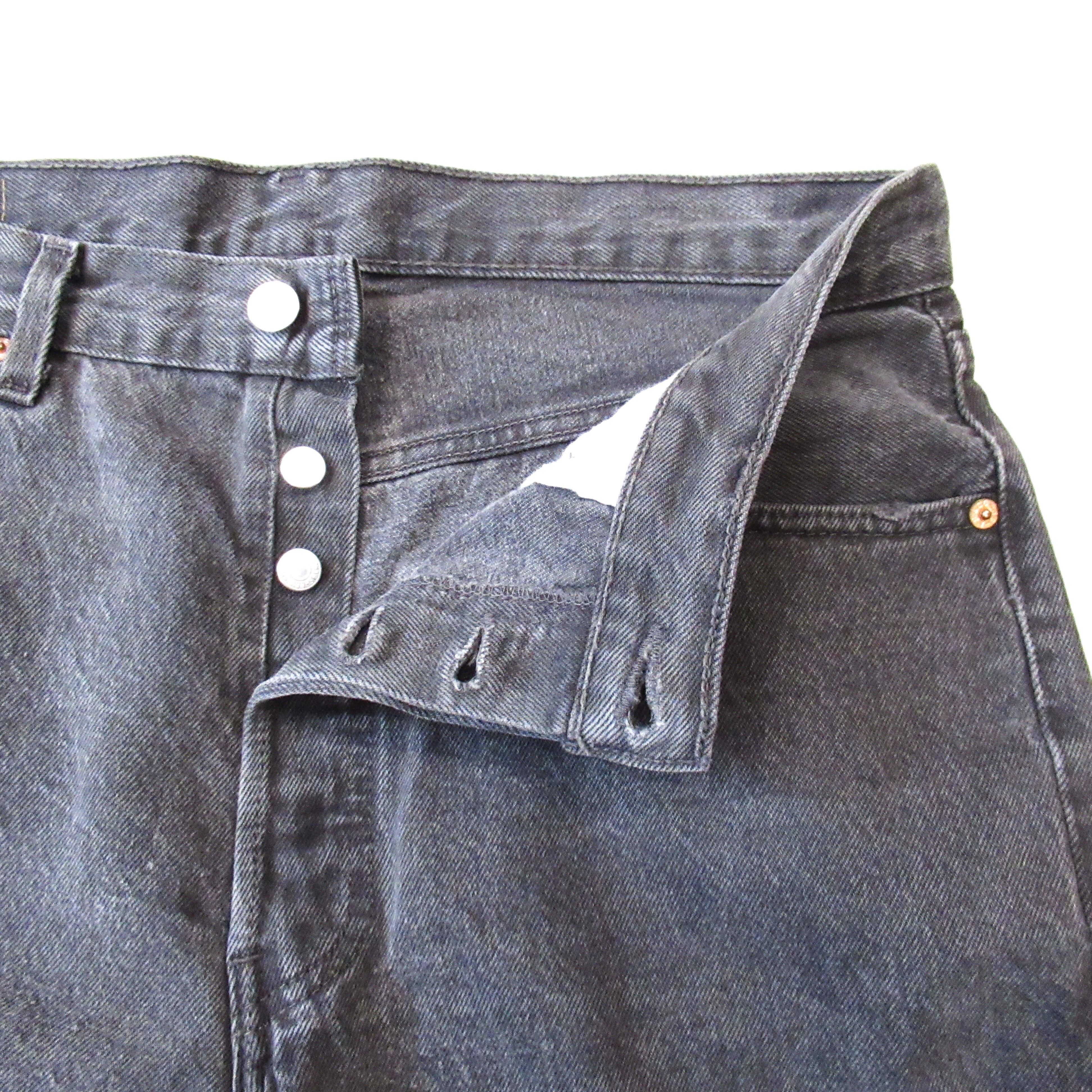 Levis 501 ジーンズ W34 L30 96年2月製 USA製 96S Levis 501 OD Black Denim Pants【W34 L30（実寸W34 L29）】 | drop by