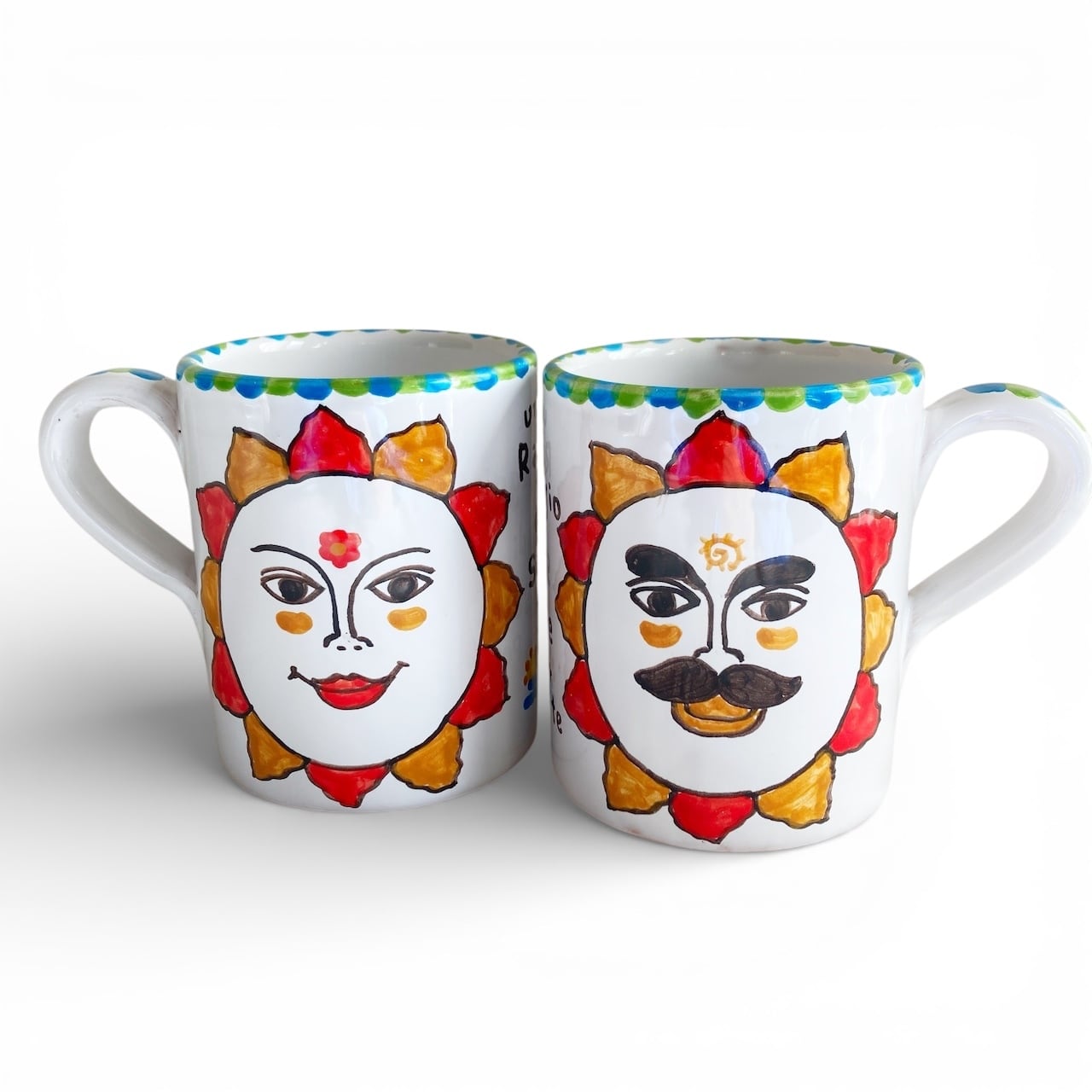 マグカップ 250ml BCR033 カラフルな花柄 | イタリア陶器とタイル雑貨