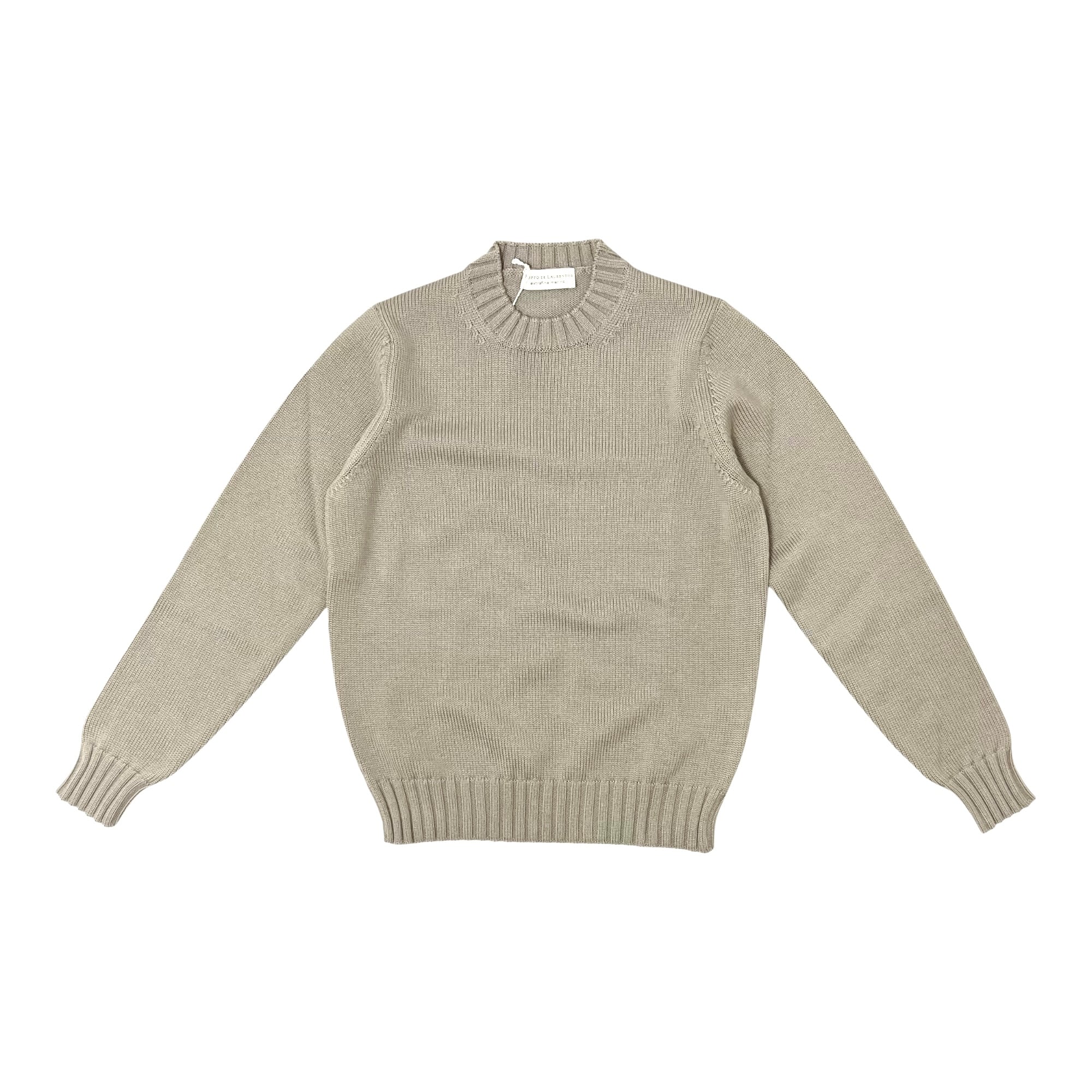 FILIPPO DE LAURENTIIS(フィリッポ デ ローレンティス) 5Gauge Wool Crew neck Knit(GC3ML47)/GREIGE(925)
