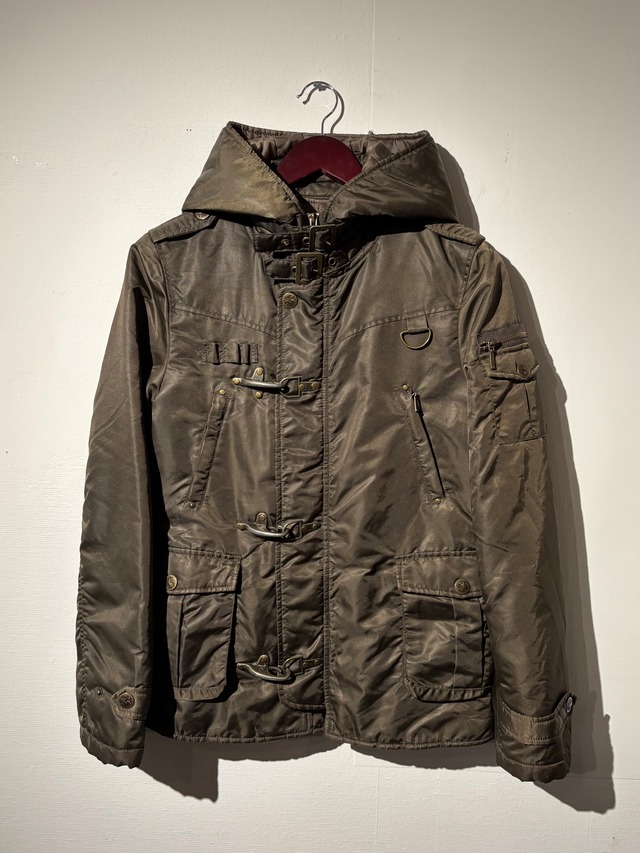 Multi-pocket gimmick parachute jacket