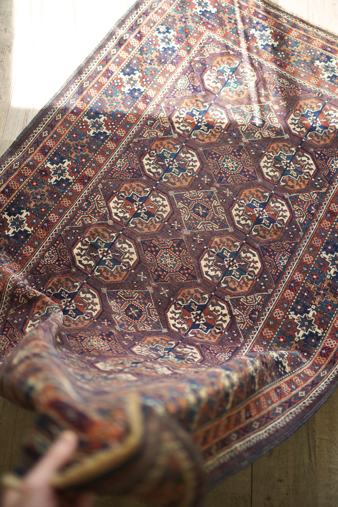 227】Antique Persian Madad khani Baluch rug 1910's | ヴィンテージ