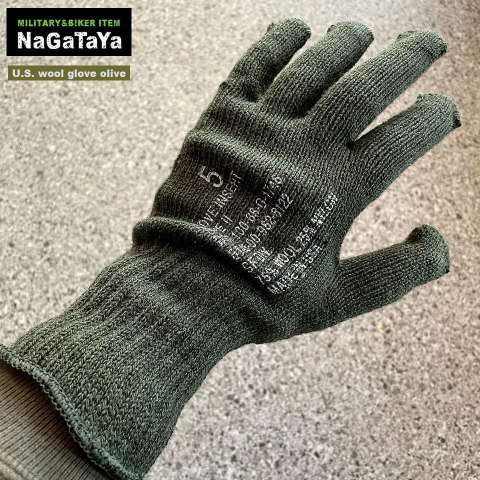 米軍にて採用されていたウールグローブ デッドストック 新品 ウールグローブ アメリカ軍用 手袋 オリーブドラブ (Lサイズ位)  MB3Nagataya