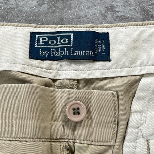 90s Polo by Ralph Lauren 34/34 ベージュチノパンツ 詳細写真2