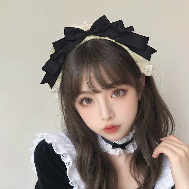 クラロリメイドカチューシャ メイド服 イベント衣装