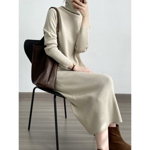 turtleneck knit one piece N30422