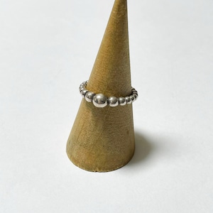 Old 925 Silver Beads Ring From Hungary