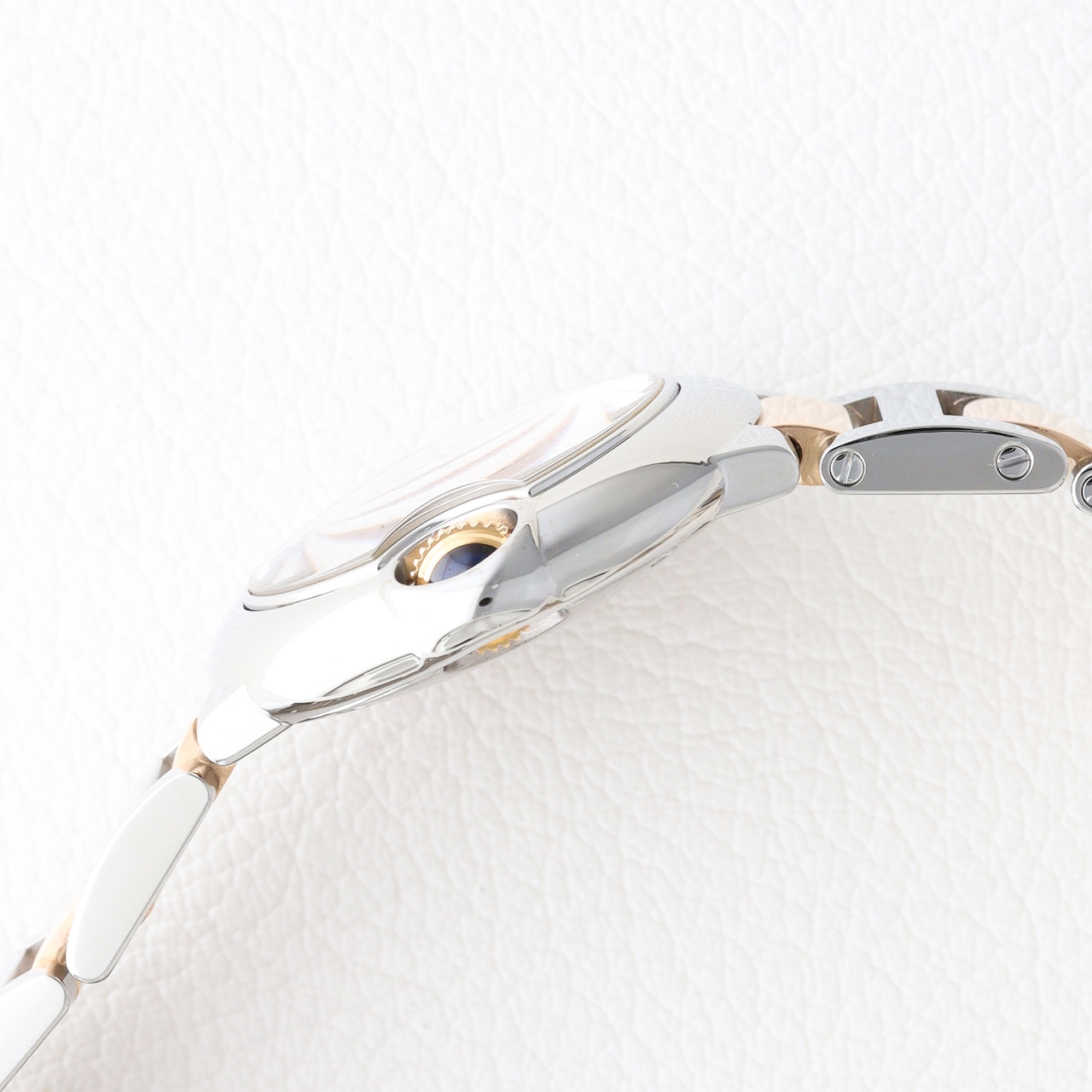 カルティエ バロンブルー サーモンピンクコンビ