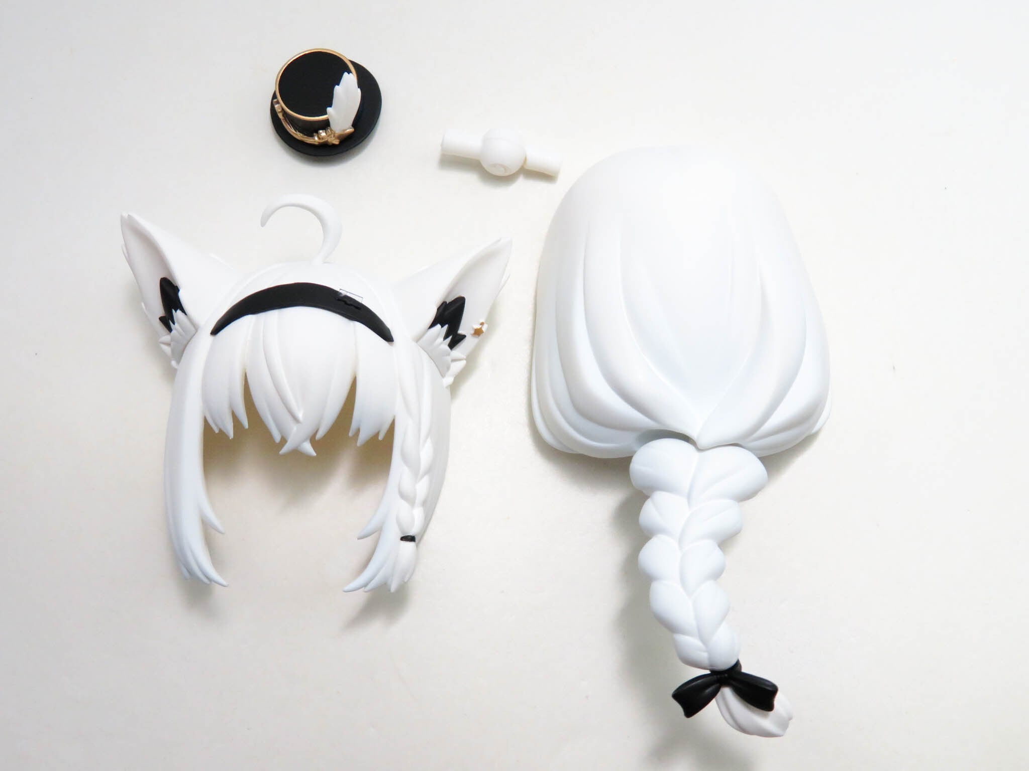 再入荷(A-ランク)【2630】 白上フブキ 洋風衣装Ver. 髪パーツ ケモ耳ポニーテール ねんどろいど