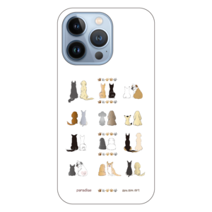 iPhone13 Pro (透明) クリアケース 「 dog paradise 」 amamart オリジナルデザイン