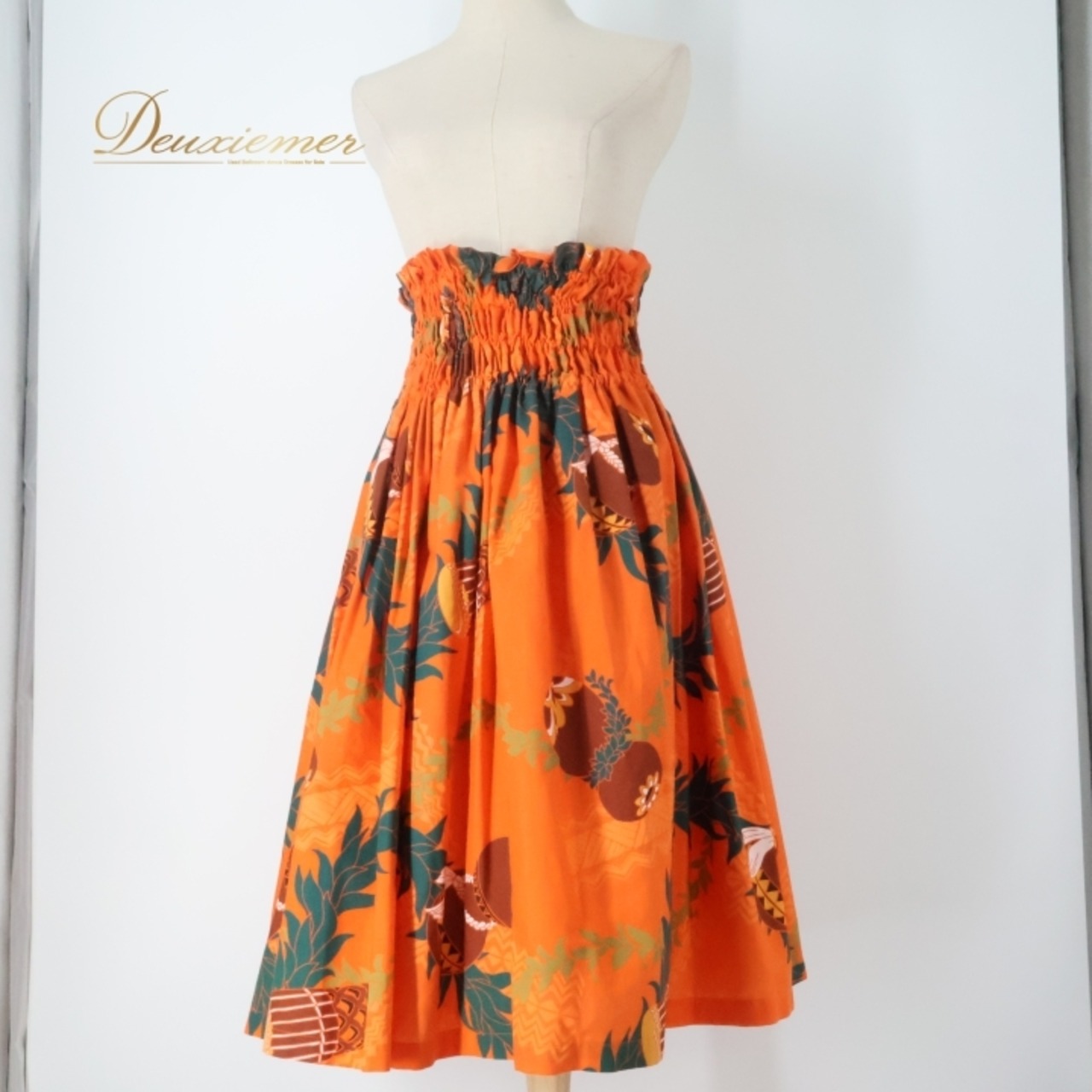 フラダンス 衣装 パウスカート オレンジ系 パフ柄 イプヘケ柄 ハワイアンプリント アロハ フラ ダンス レッスン 練習 グリーン系 ブラウン系 橙 緑 黄緑 茶 華やか 鮮やか かわいい 大人っぽい おしゃれ シングル スカート フラダンス 衣装 おしゃれ 衣装 フラ ダンス パウ スカート ハワイアン オレンジ スカート 可愛い 鮮やか 大人用 練習用 色鮮やか エスニック 華やかな