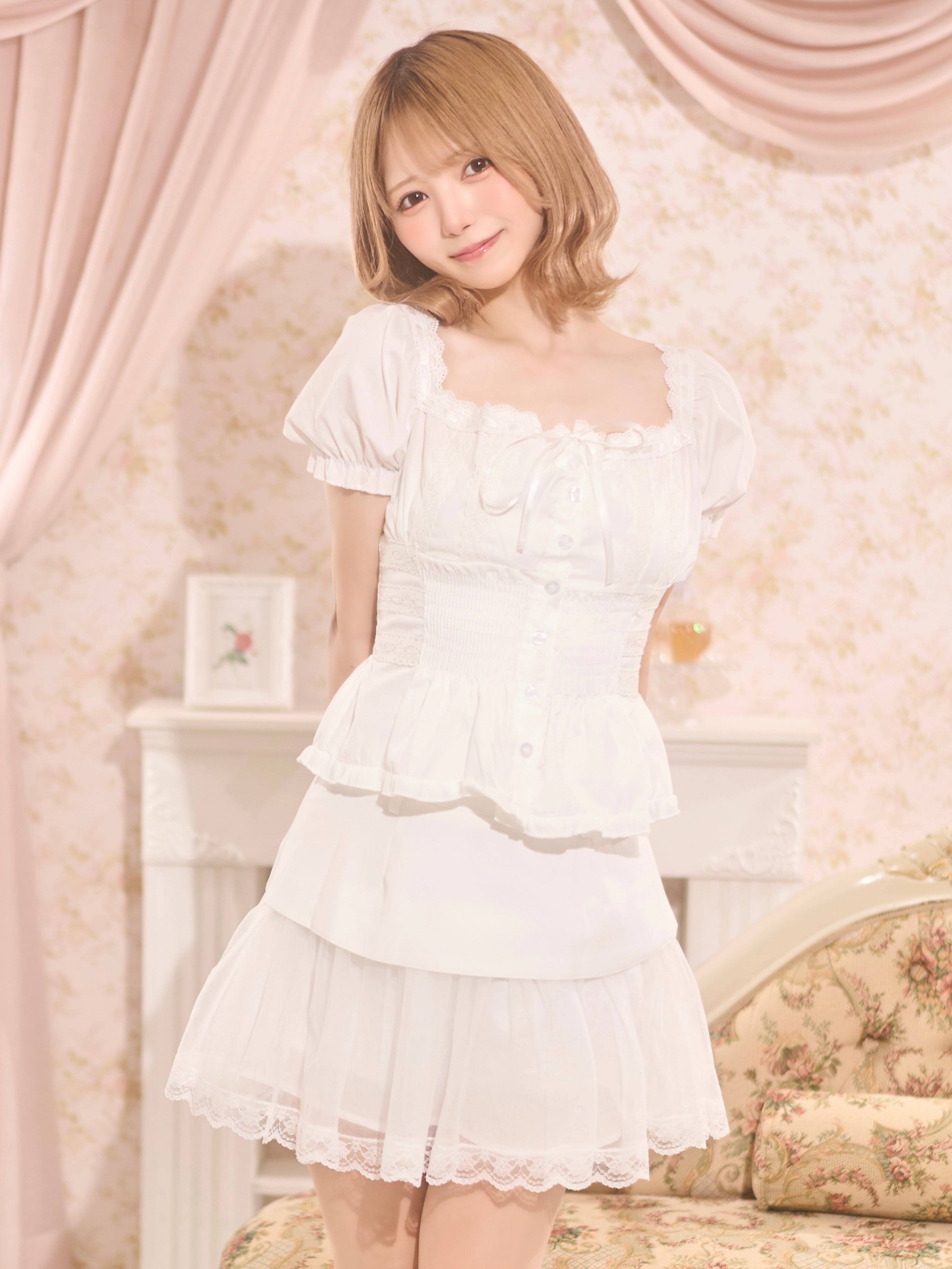 lace tulle mini skirt