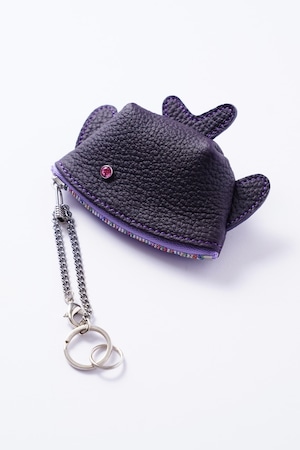 id.Yumo コインケース バイオレット×レインボー