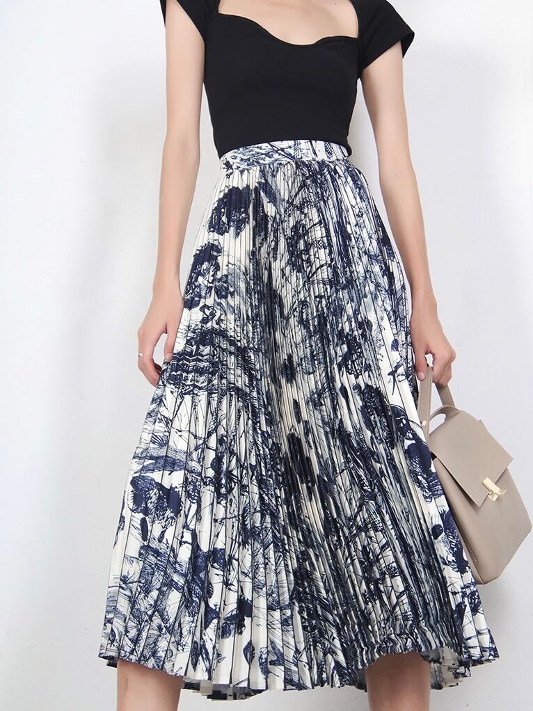 再入荷】トワルドジュイプリーツロングスカート | ROSE AURA 
