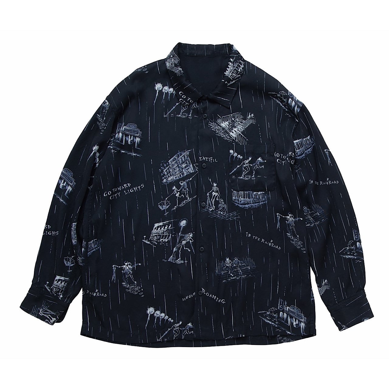 “BEAT SKULL IN THE RAIN” SHIRT | 【OFFICIAL】PORTER CLASSIC ONLINE SHOP