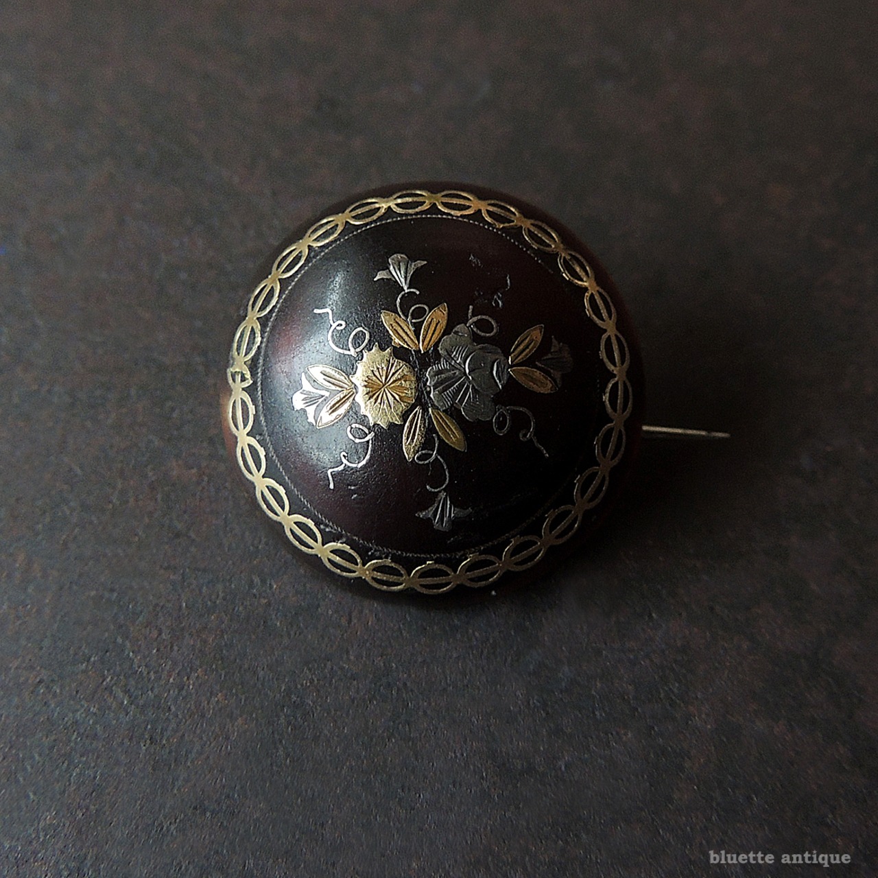 アンティークジュエリー ピクウェ ブローチ 【薔薇・すみれ】（ソーティングメモ付）