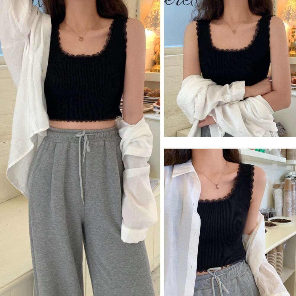 へそ出し ニット タンクトップ レディース 春夏秋 インナー トップス きれいめ 大人 かわいい 肌見せ おしゃれ カジュアル ショート丈 大人可愛い 大人女子