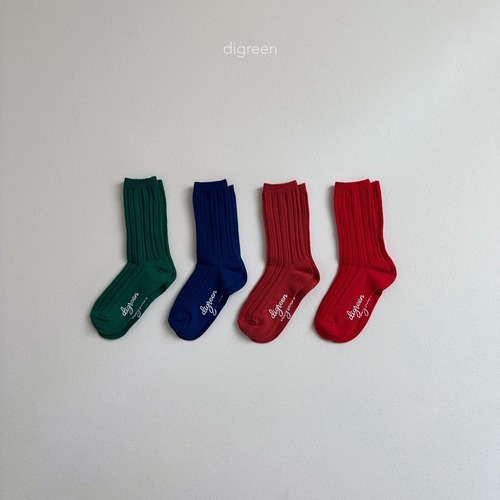 【予約　2024 summer】vivid socks 4pcs set〔ソックス4足セット〕　digreen