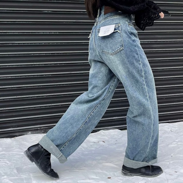 wide-leg jeans pants　2litr02870