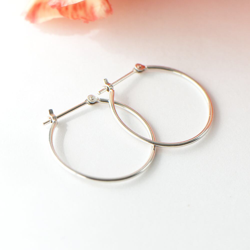 フープ ピアス 直径20mm K10ホワイトゴールド CA067BSG | kyfactory