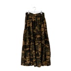 カモフラージュプリントパネルスカート"BLACK"/VENT BLANK/スカート/迷彩柄/フレアスカート/迷彩スカート