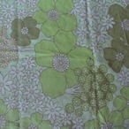 [C01]ドイツ 黄緑色の花柄ヴィンテージファブリック76×75